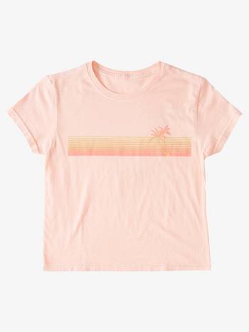 Roxy Simple Lines Boyfriend T-Shirt Detske Koralove | SK_LW9603
